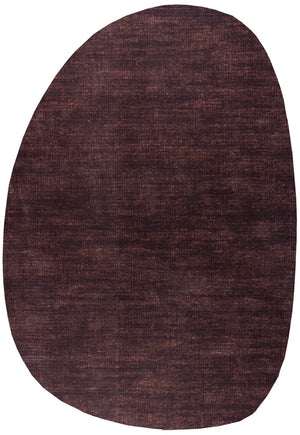 Plum Low Pile Rug Tapison Home Torino, pebble shape