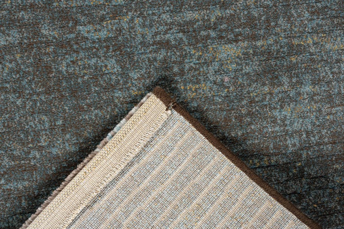 Teal and Brown Rug Tapison Home Torino, detail
