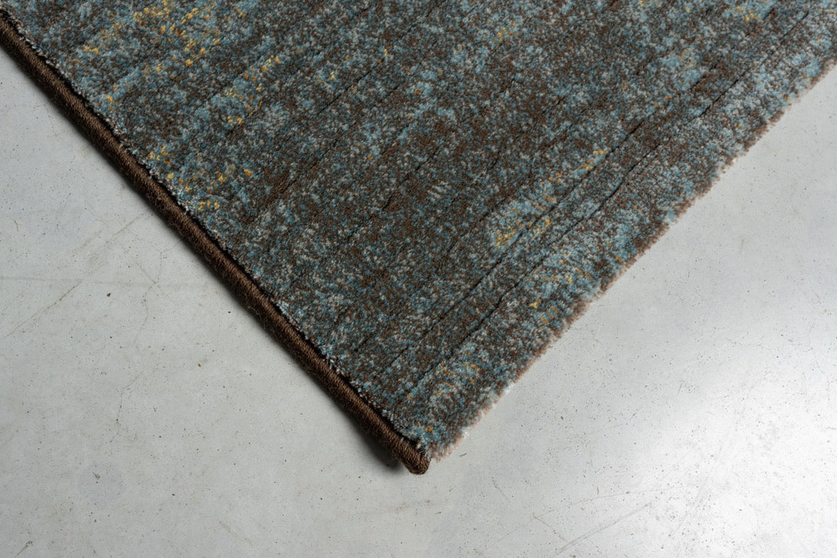 Teal and Brown Rug Tapison Home Torino, detail