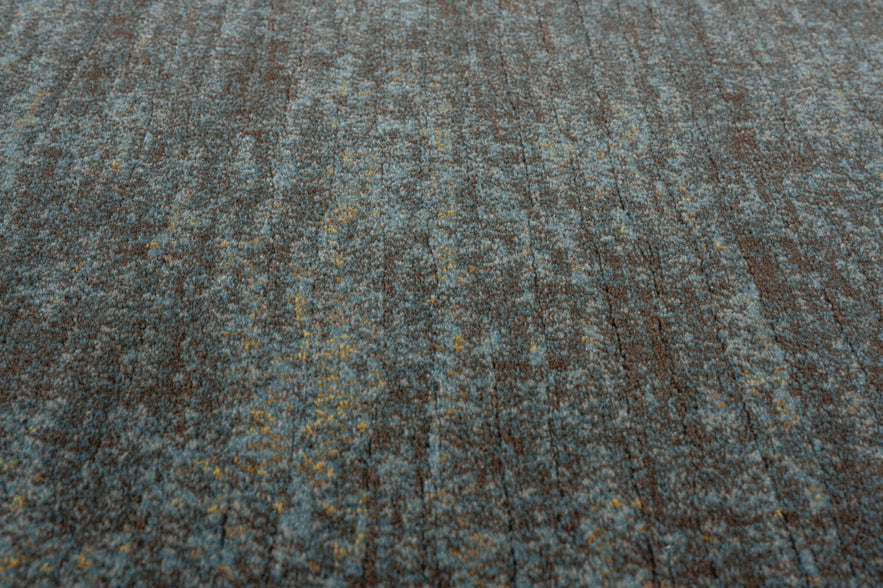 Teal and Brown Rug Tapison Home Torino, detail