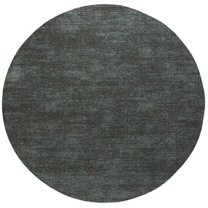 Teal and Brown Rug Tapison Home Torino, round