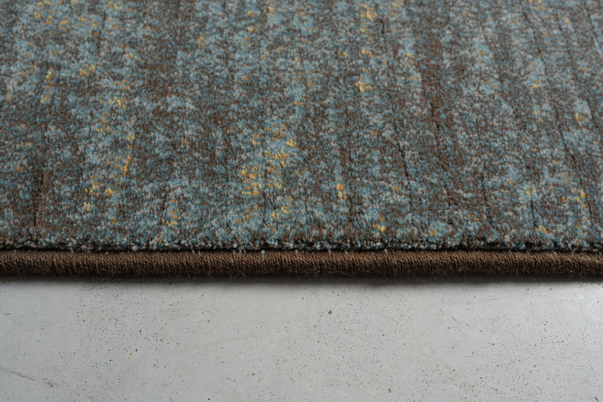 Teal and Brown Rug Tapison Home Torino, detail