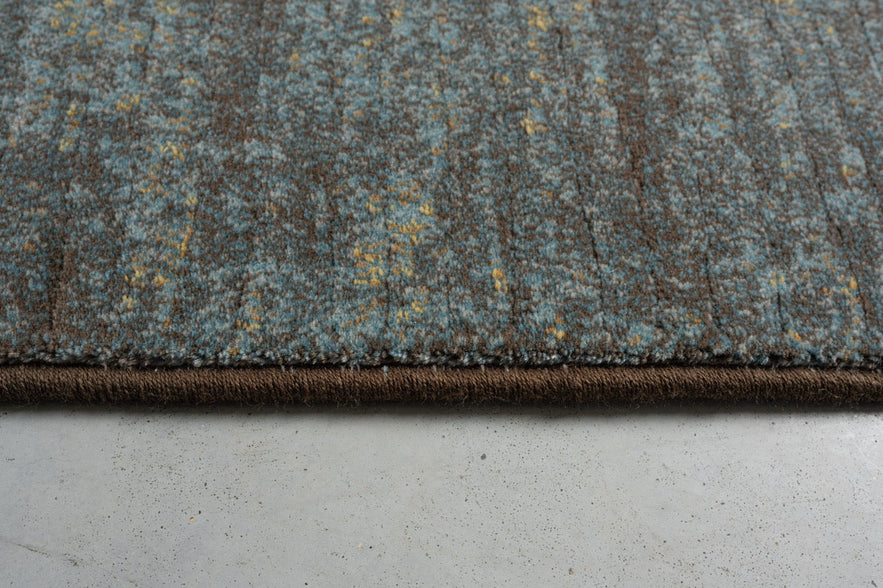 Teal and Brown Rug Tapison Home Torino, detail