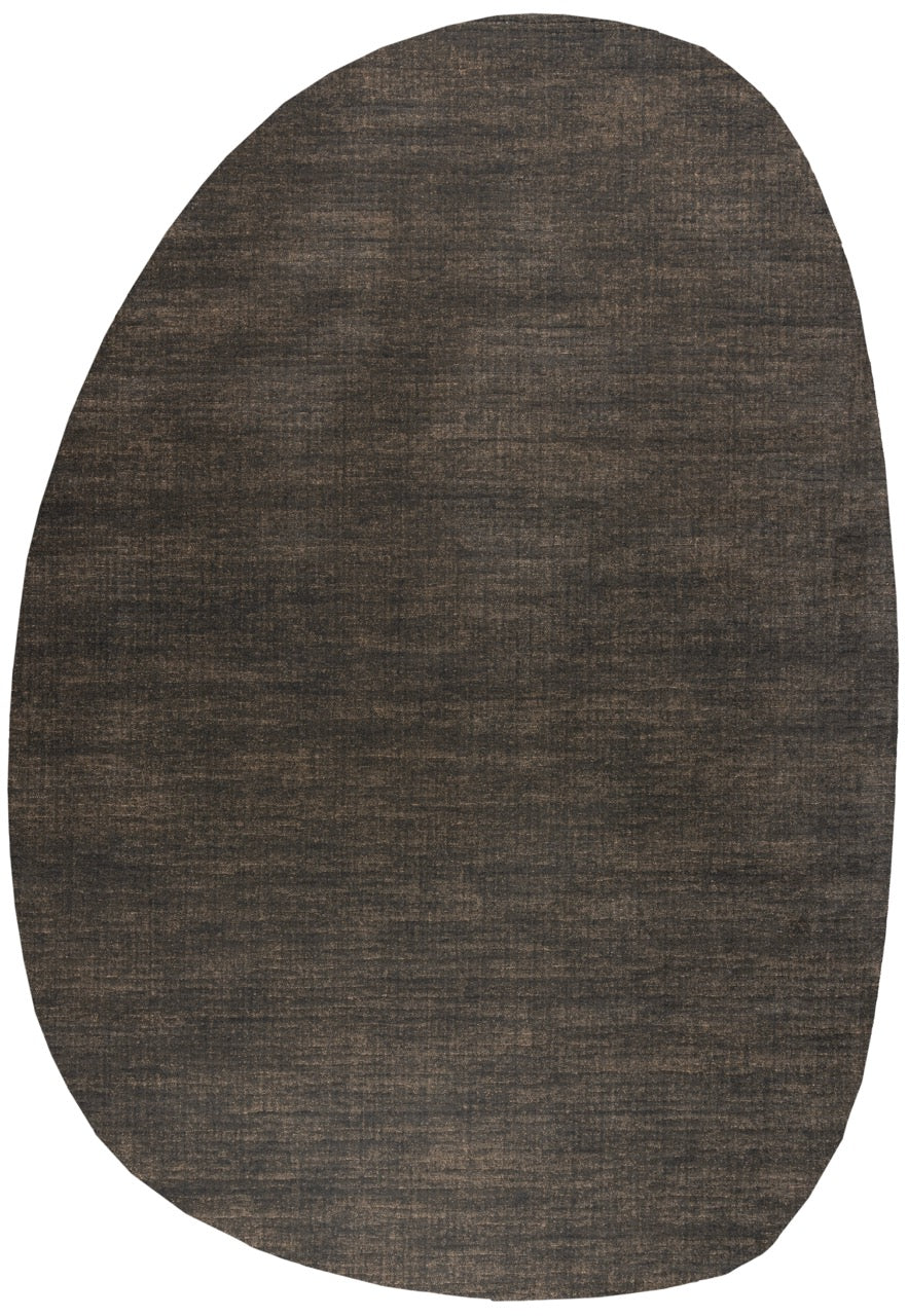 Dark Brown Rug Tapison Home Torino, pebble shape