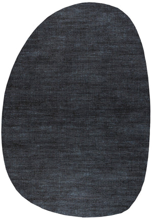 Charcoal Blue Rug Tapison Home Torino, pebble shape