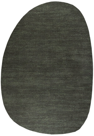 Olive Green Rug Tapison Home Torino, pebble shape