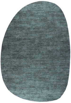 Petrol Blue Rug Tapison Home Torino, pebble shape