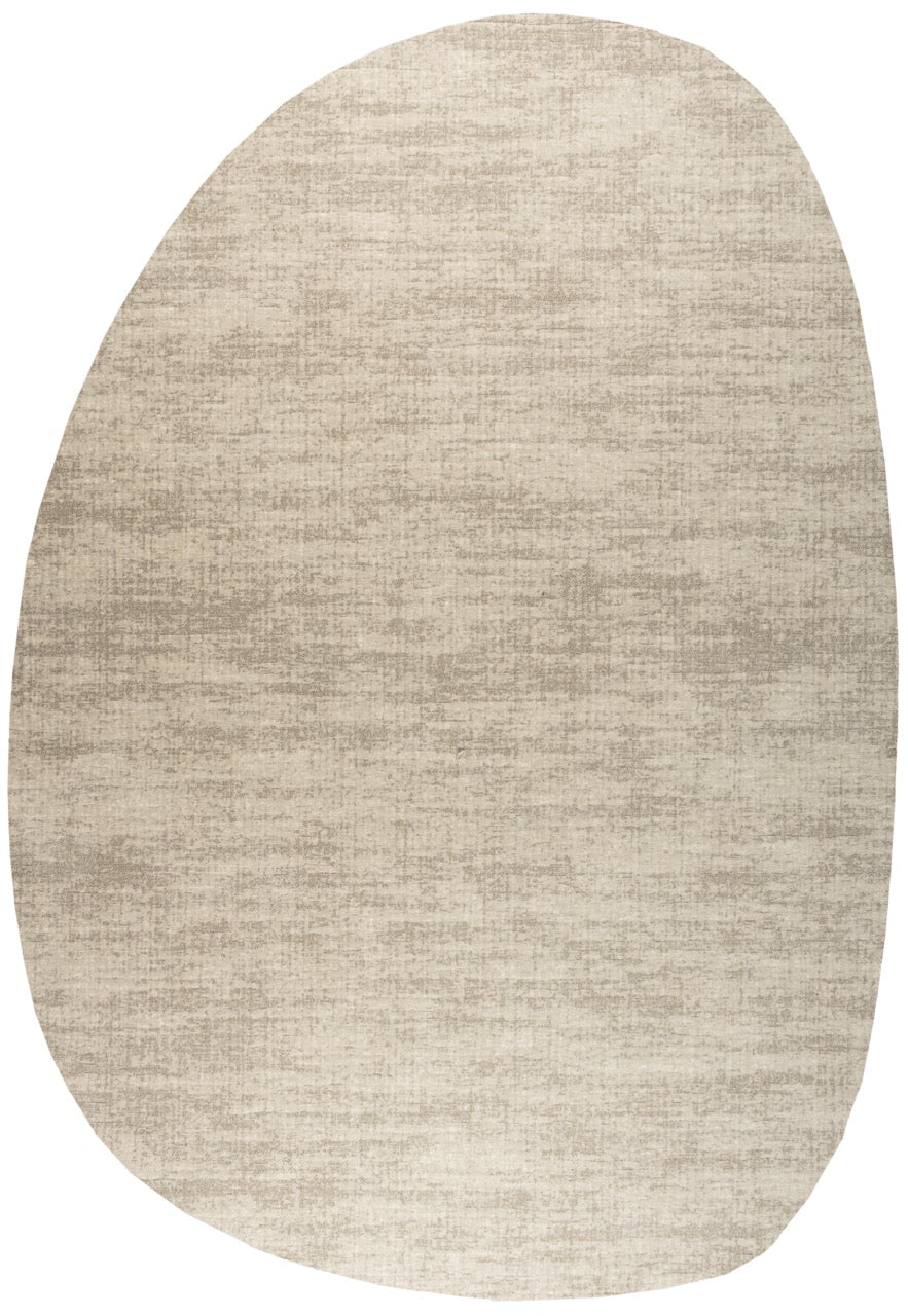 Beige Low Pile Rug Tapison Home Torino, pebble shape