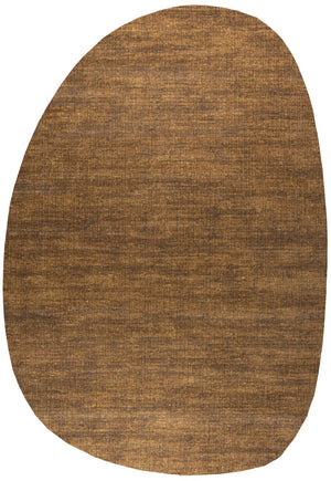 Cognac Brown Rug Tapison Home Torino, pebble shape