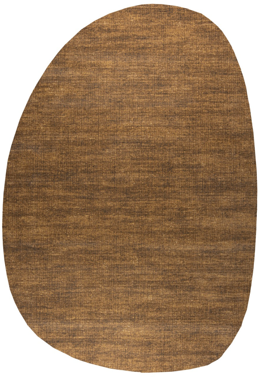 Cognac Brown Rug Tapison Home Torino, pebble shape
