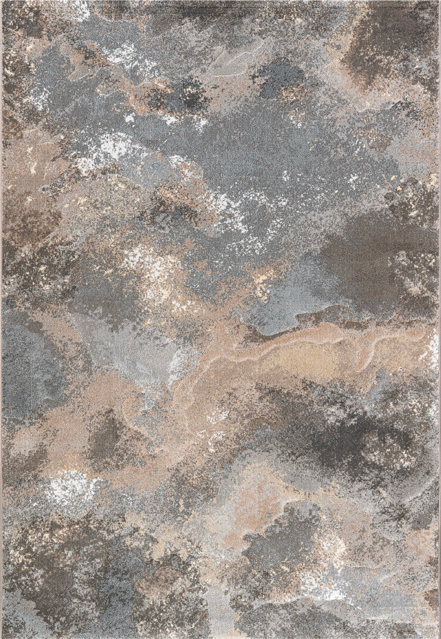 Tapison Home Torino 063.0934.3293 rug seen from above, abstract cloud pattern in grey, sand and taupe