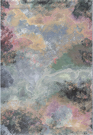 Tapison Home Torino 063.0934.5626 rug seen from above, abstract cloud pattern in soft pink, ochre, sage and grey blue