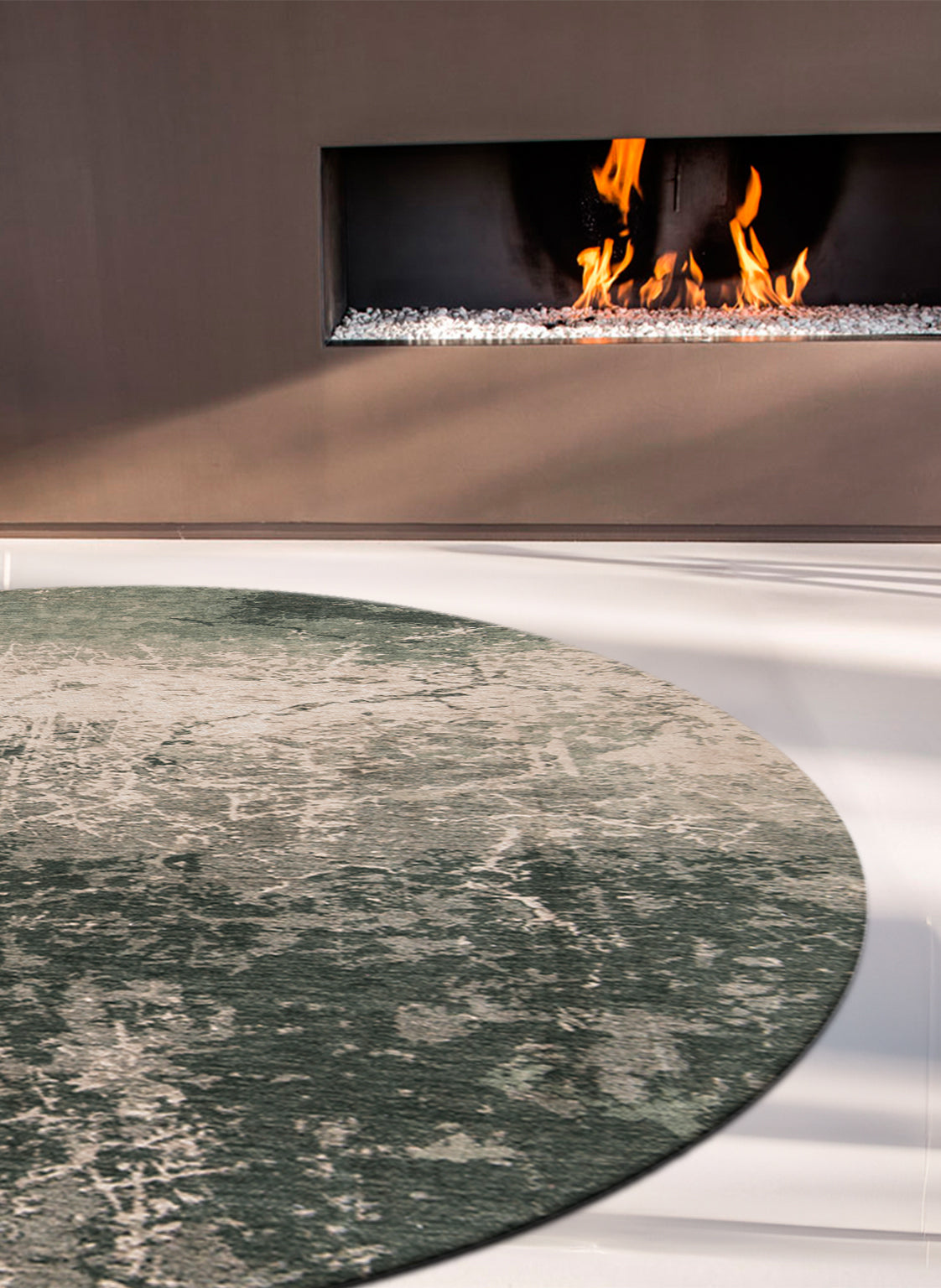Louis de Poortere Mad Men Cracks Round Dark Pine 8723