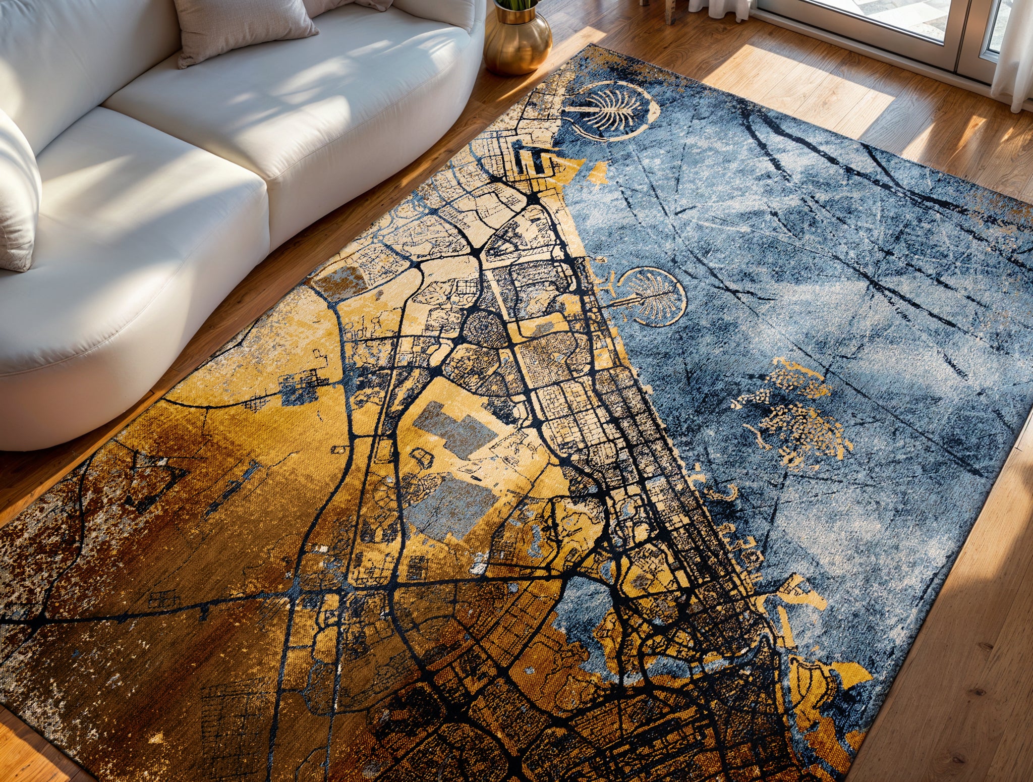 Louis de Poortere Cities Dubai Gold Sea 9698