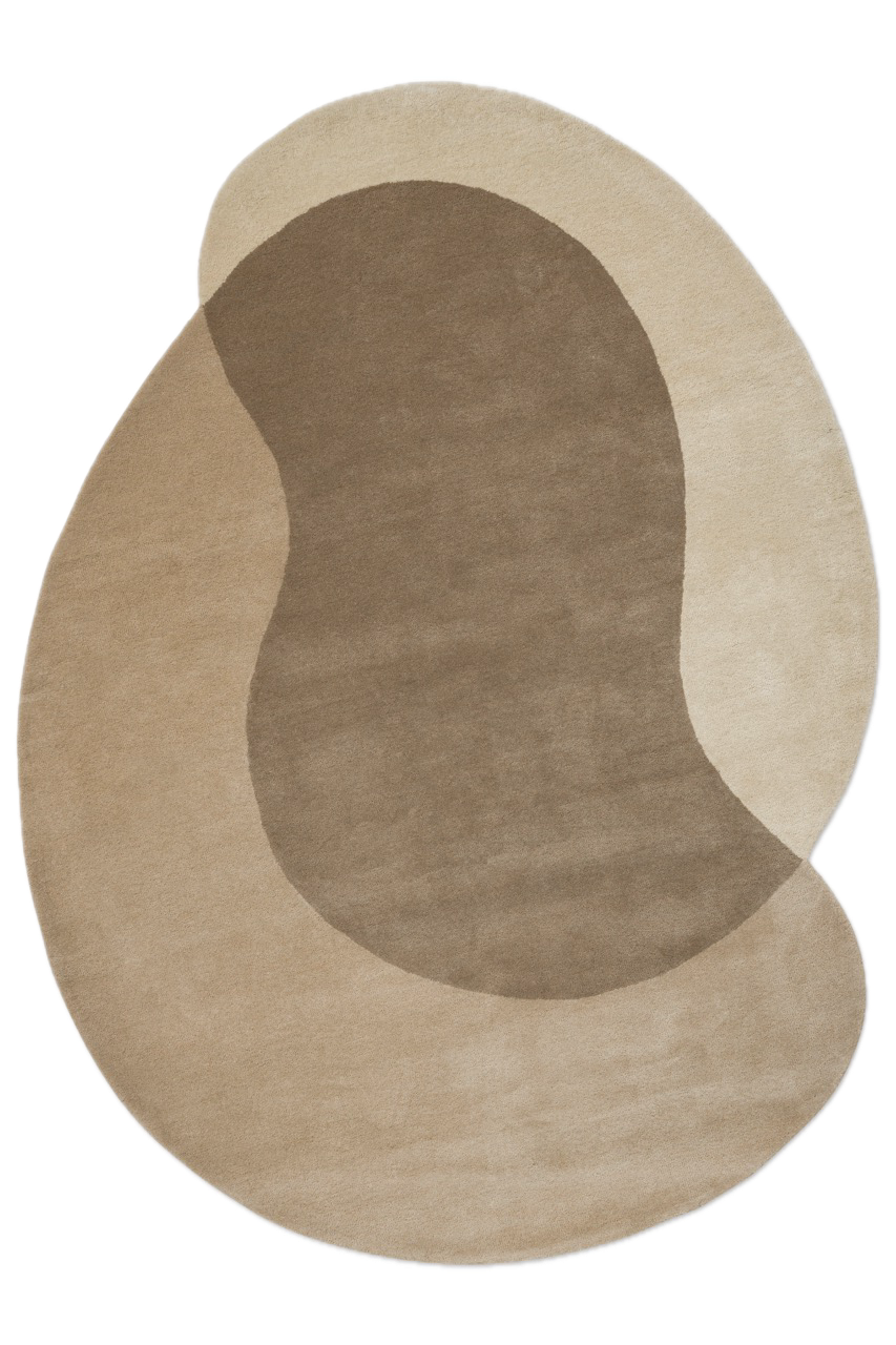 Brink & Campman Element Lane Neutral rug in sand beige, taupe and cream, top view