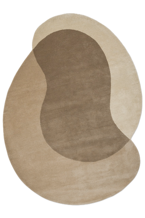 Brink & Campman Element Lane Neutral rug in sand beige, taupe and cream, top view