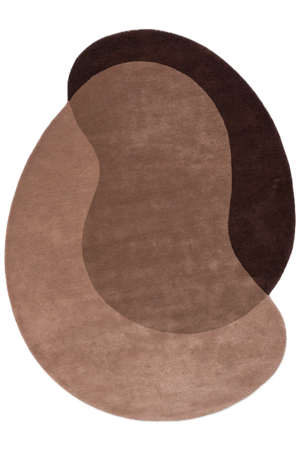 Brink & Campman Element Lane Red rug in dusty rose, mauve brown and aubergine, top view