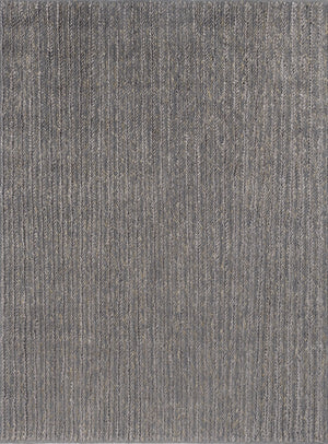Top-down image of Craft Plait Stone rug in mineral grey wool braid