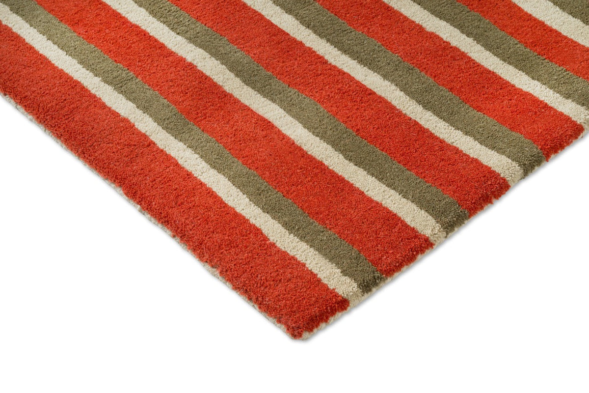 Brink & Campman Decor Pilar Coral rug, detail of corner and pile