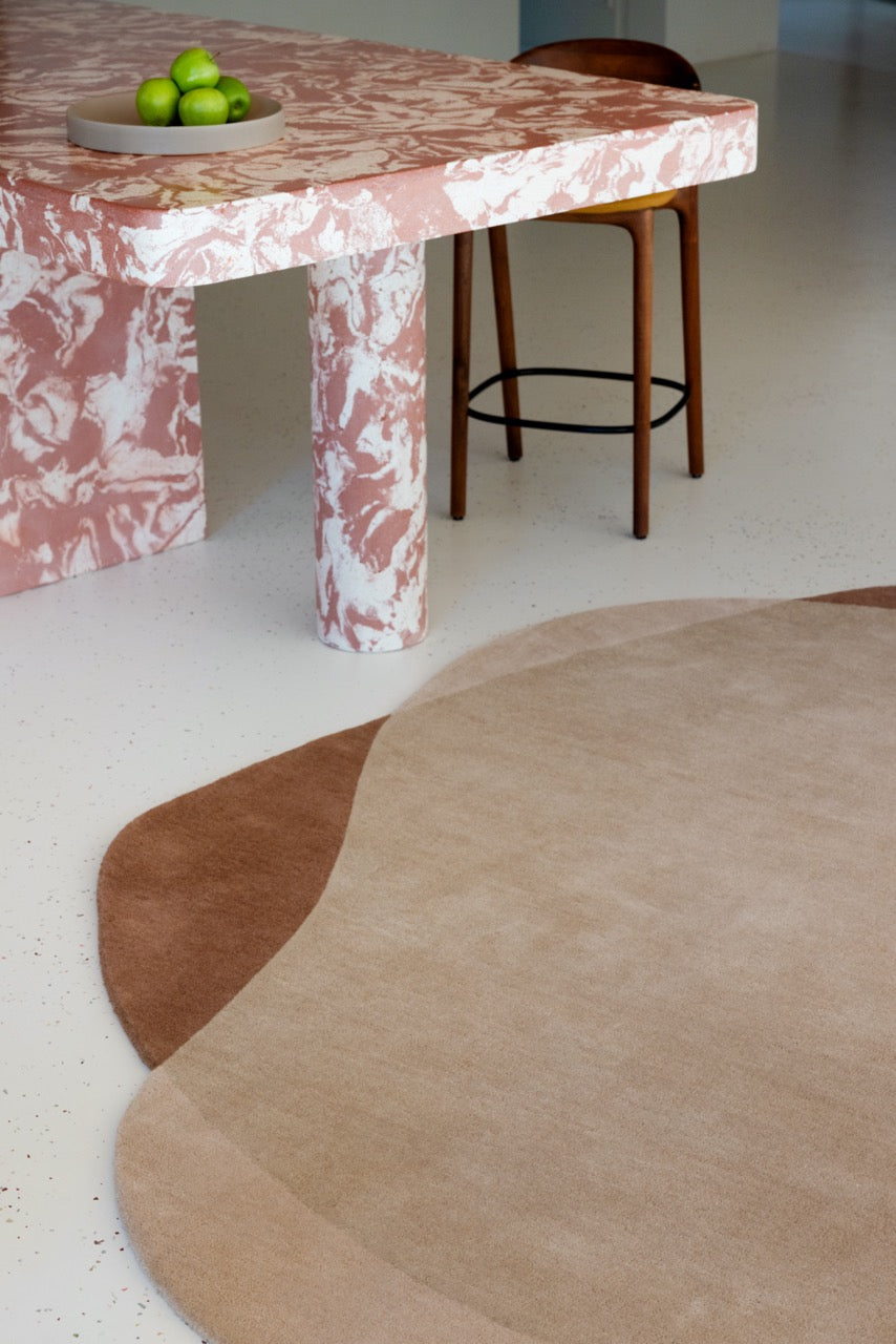 Brink & Campman Element Moore Caramel rug styled in a modern living room

