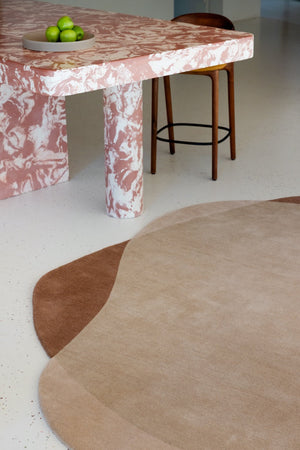  Brink & Campman Element Moore Caramel rug styled in a modern living room

