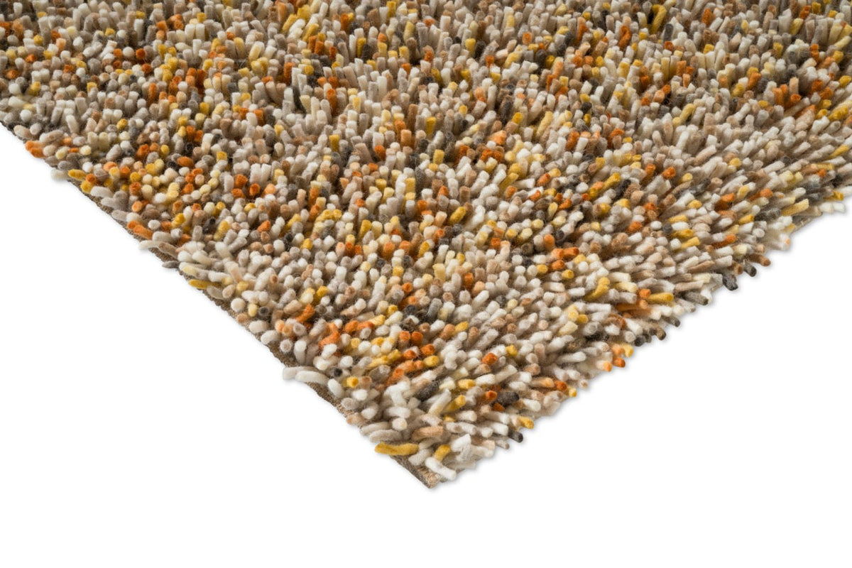 Brink & Campman Loom Calendula rug, detail of corner and pile