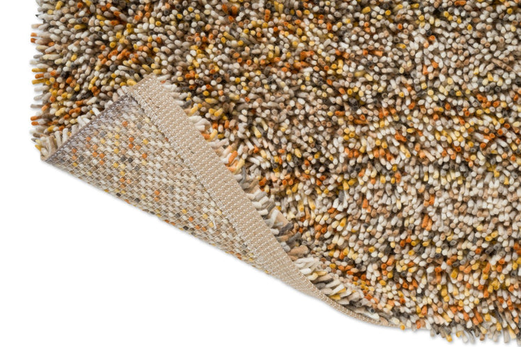 Brink & Campman Loom Calendula rug, detail of folded corner and backing