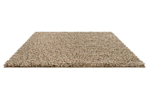 Brink & Campman Loom Natural Moss rug in beige and cream with moss green and brown flecks, perspective view