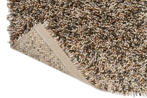 Brink & Campman Loom Natural Moss rug, detail of folded corner and backing