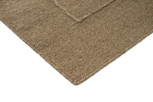 Brink & Campman Senso Blocks Fur Brown rug, detail of corner and weave
