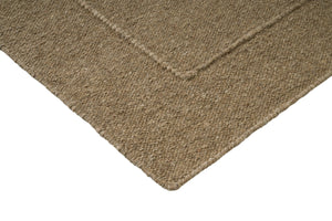 Brink & Campman Senso Planes Fur Brown rug, detail of corner and weave