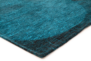 Acsento Bubbles Blue rug, detail of corner and pile