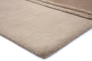 Acsento Delos Beige rug, detail of corner and pile