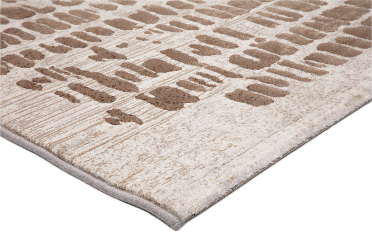 Acsento Papyrus Beige rug, detail of corner and pile