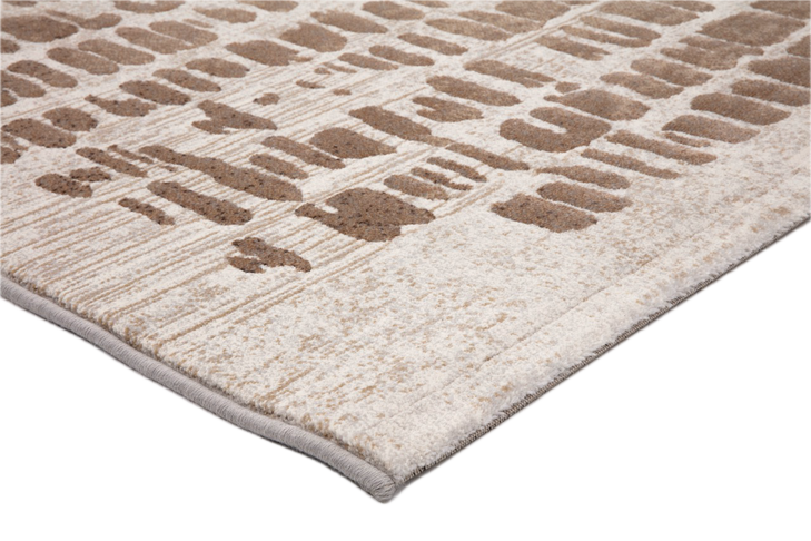 Acsento Papyrus Beige rug, detail of corner and pile