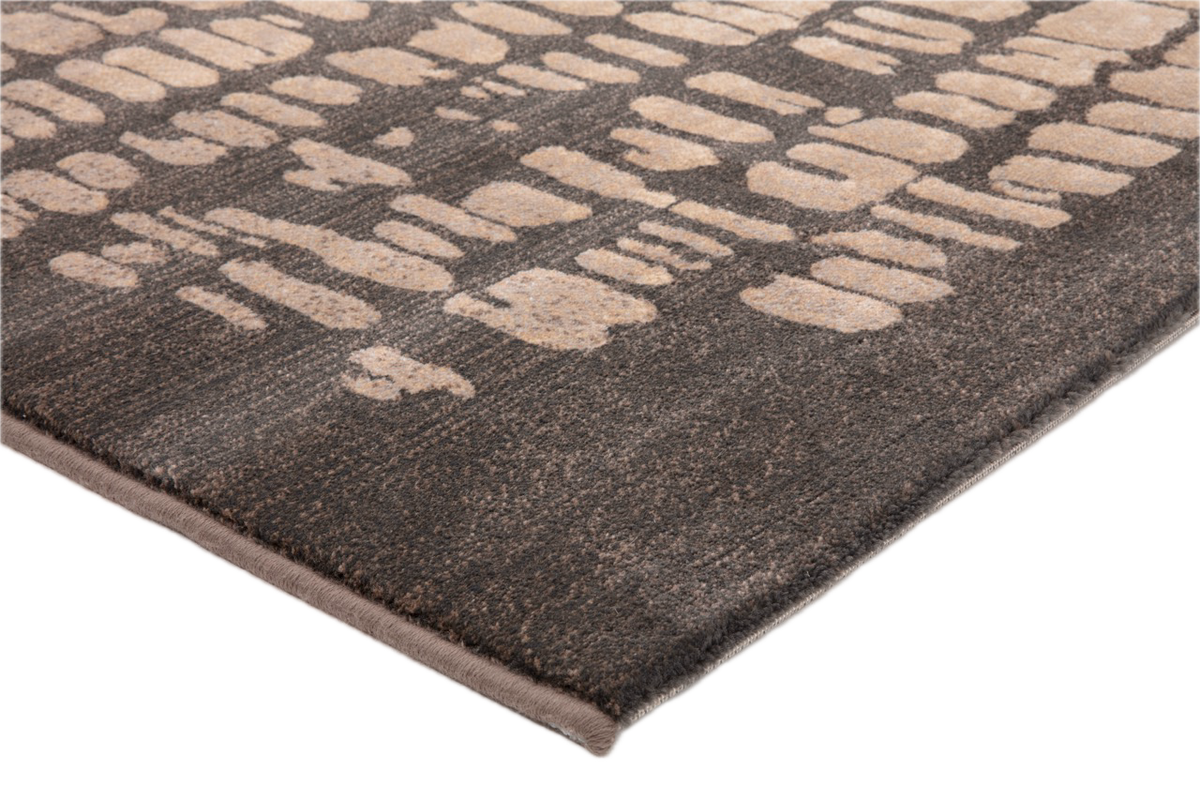 Acsento Papyrus Brown rug, detail of corner and pile