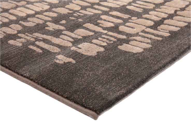 Acsento Papyrus Brown rug, detail of corner and pile