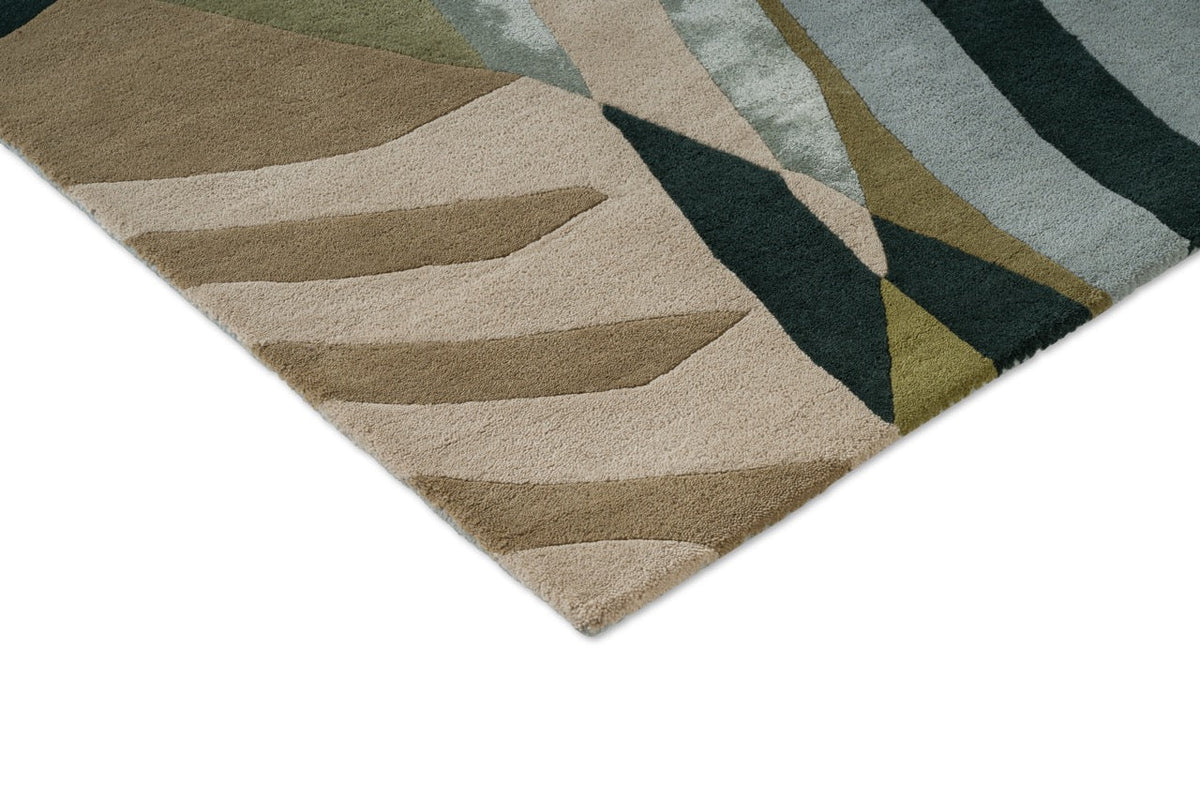 Harlequin Atelier Lagoon rug, detail of corner and pile