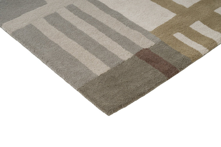 Harlequin Monolith Sandstone rug, detail of corner and pile