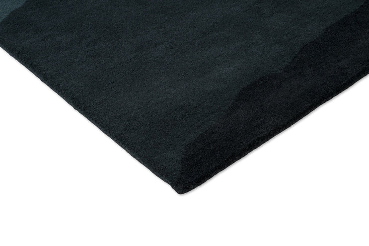 Harlequin Sedimentary Midnight rug, detail of corner and pile
