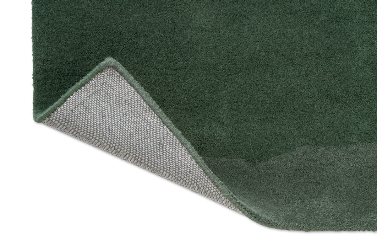 Harlequin Sedimentary Pine rug, detail of folded corner and backing