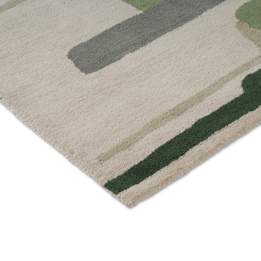 Harlequin Zeal Forest rug, detail of corner and pile