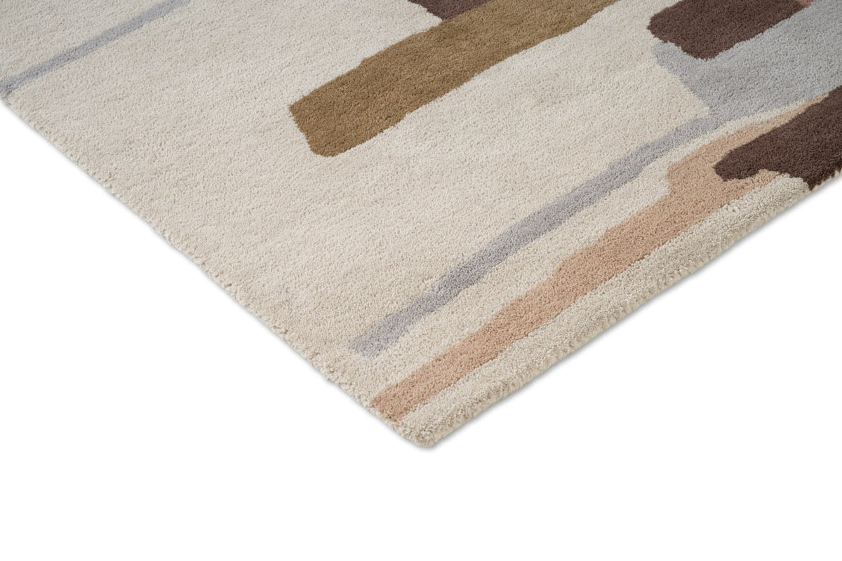 Harlequin Zeal Taupe rug, detail of corner and pile