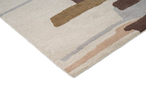 Harlequin Zeal Taupe rug, detail of corner and pile