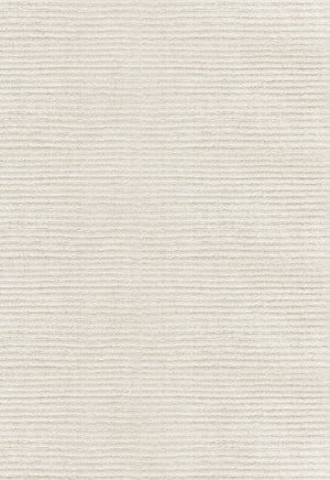 White Wool Rug, Layered Drift Wool Bone White, detail of the ribbed wool
