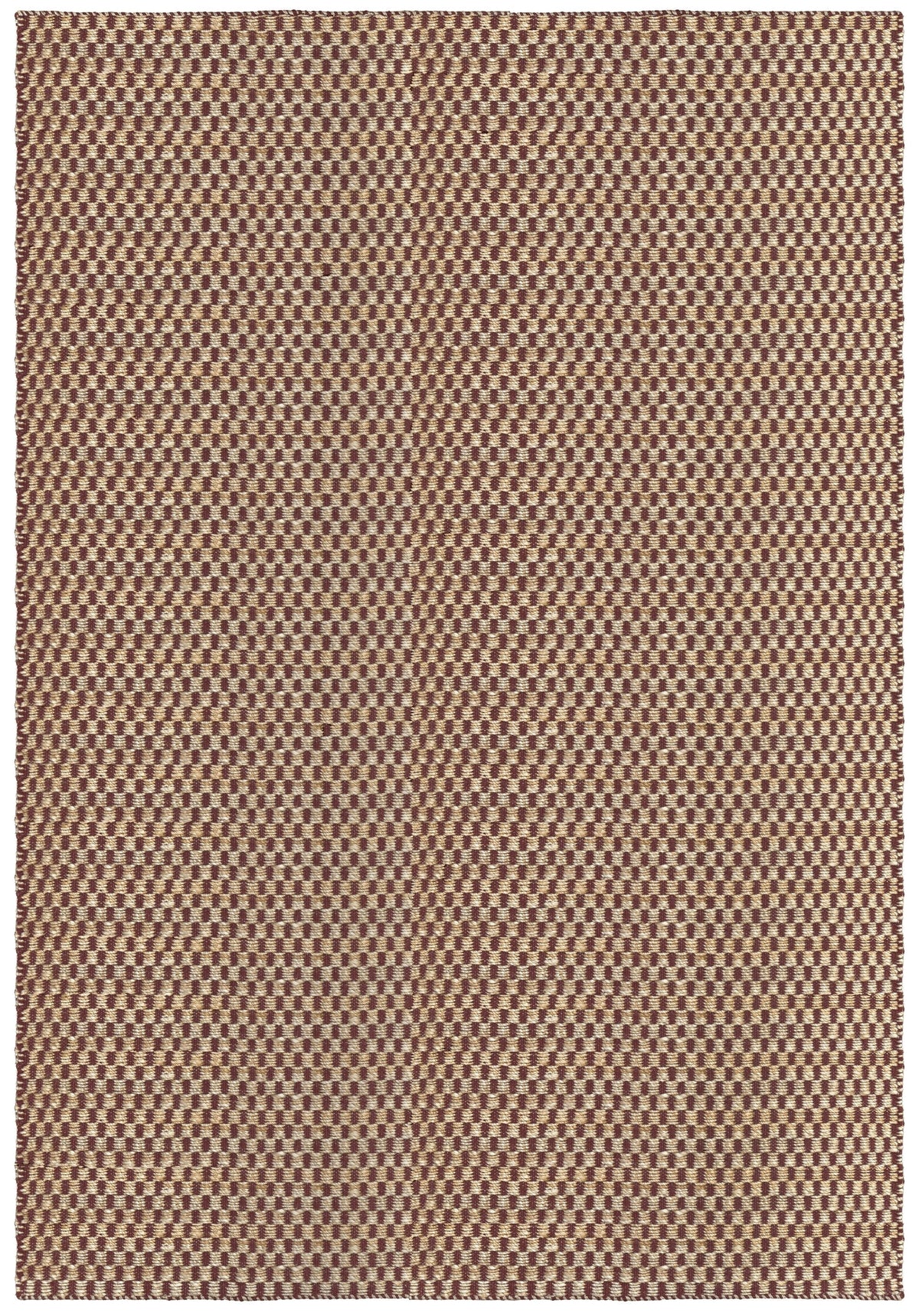 Burgundy Jute Rug, Layered Barley Burgundy, top view
