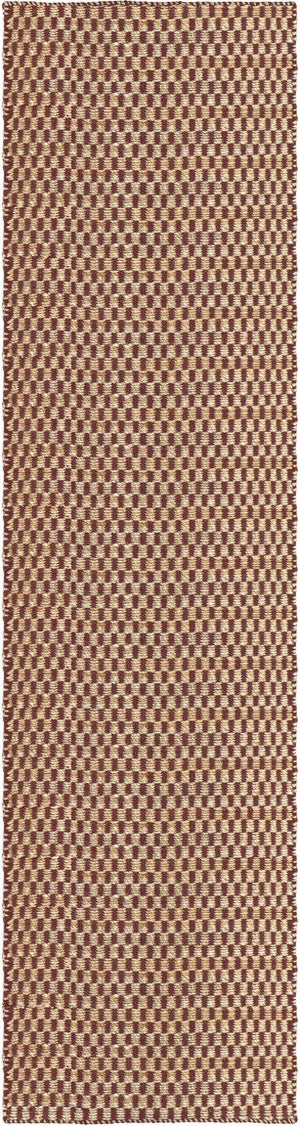 Burgundy Jute Rug, Layered Barley Burgundy, runner, top view