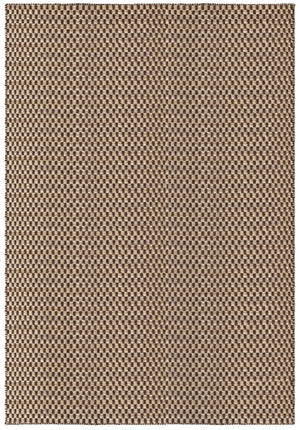 Jute and Wool Rug Chestnut, Layered Barley, top view