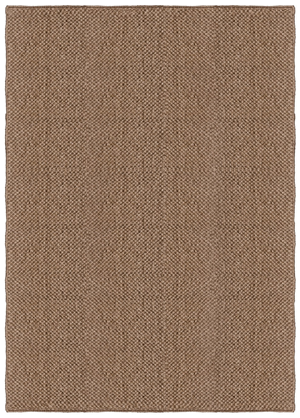Brown Sisal Rug, Layered Basket Weave Brown, top view