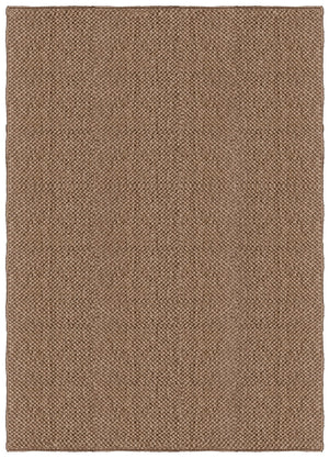Brown Sisal Rug, Layered Basket Weave Brown, top view